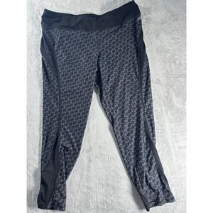 Avia Women's Athleisure Geometric Print Capri Leggings XXL Black Gray